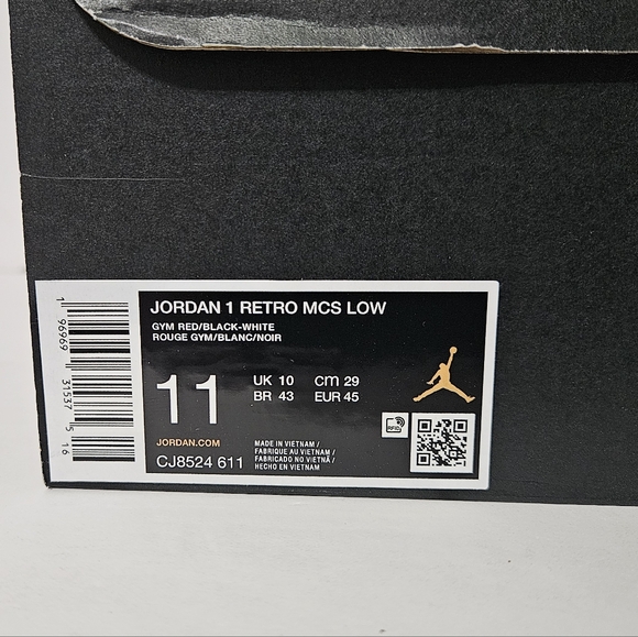 S Mサイズ Nike Jordan 1 Retro MCS Low Gym Red